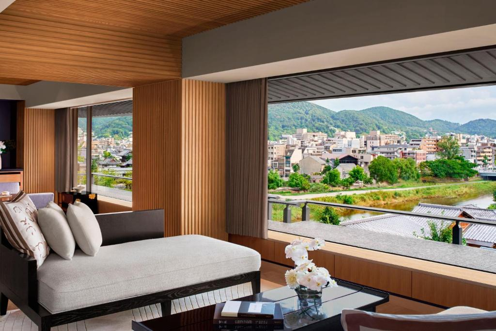 Luxury riverside hotel in Kyoto with stunning views and premium service